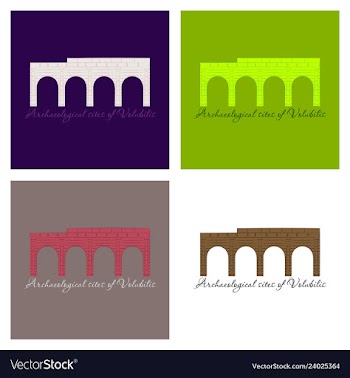 Historical landmark of volubilis city in morocco vector image