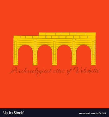 Historical landmark of volubilis city in morocco vector image