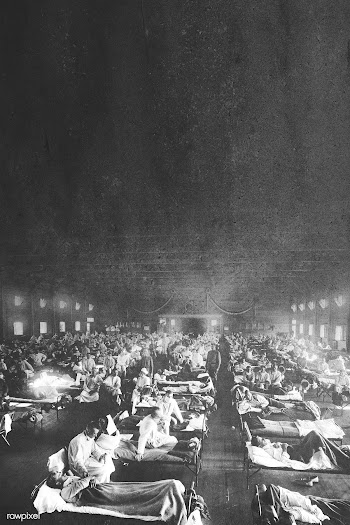 Historical photograph from the Spanish flu pandemic in Europe faded ba.. | Free  photo - 2300550