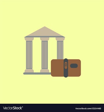 History book and architecture of ancient building vector image