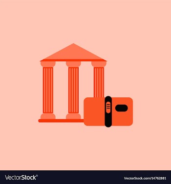 History book and architecture of ancient building vector image