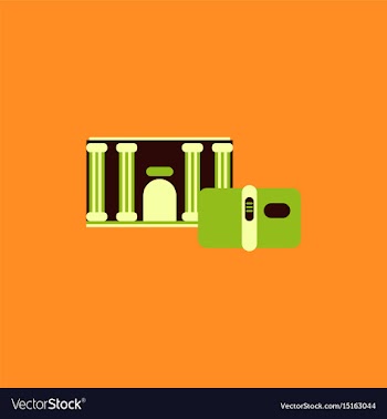 History book and architecture of ancient building vector image