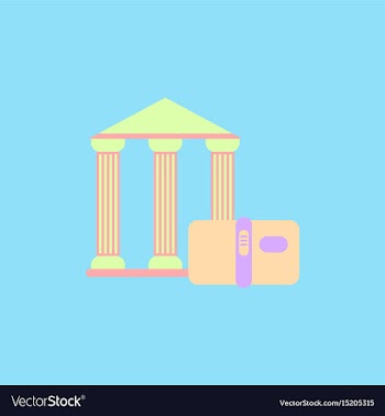 History book and architecture of ancient building vector image