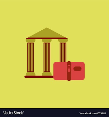 History book and architecture of ancient building vector image