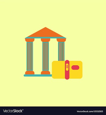History book and architecture of ancient building vector image