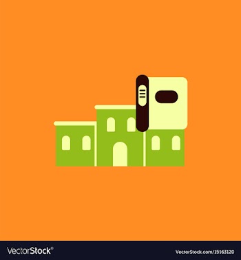 History book and building vector image