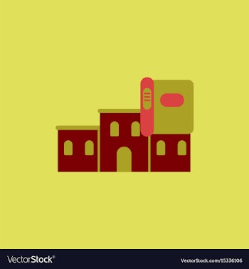 History book and building vector image