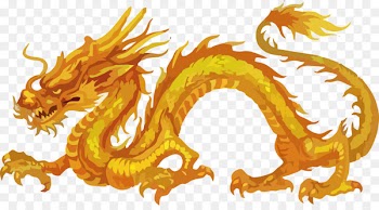 History of China Chinese dragon Japanese dragon - Large golden dragon vector material 