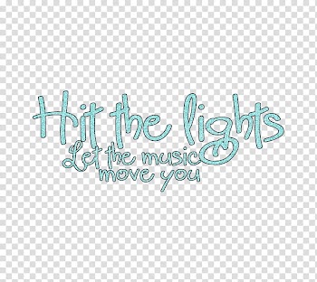 Hit the Lights Texto transparent background PNG clipart