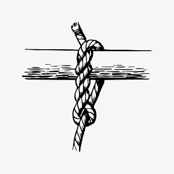 Hitch knot drawing, vintage object | Free Vector Illustration - rawpixel