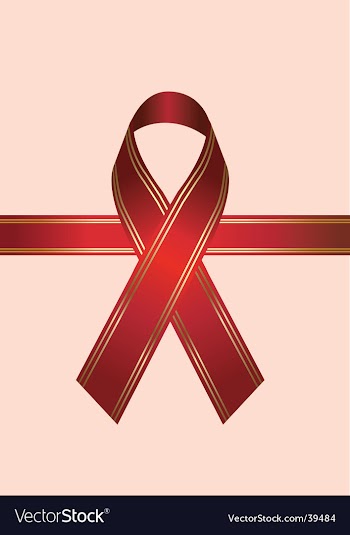 Hiv ribbon vector image