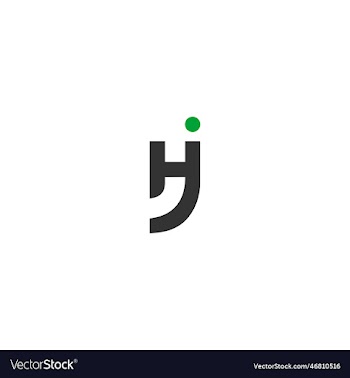 hj letter type logo design template
