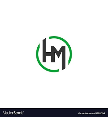 hm company name initial letters monogram hm icon