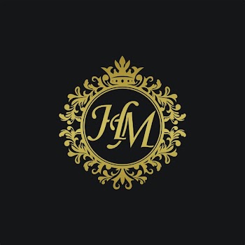 HM initial luxury ornament monogram logo