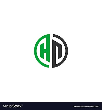 hn company name initial letters monogram hn icon