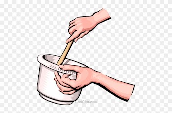 Hände Die Zubereitung Von Speisen Vektor Clipart Bild - Preparing Food Clipart