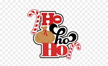 Ho Ho Ho Svg Scrapbook Title Shapes Christmas Cut Outs - Christmas Ho Ho Ho Png