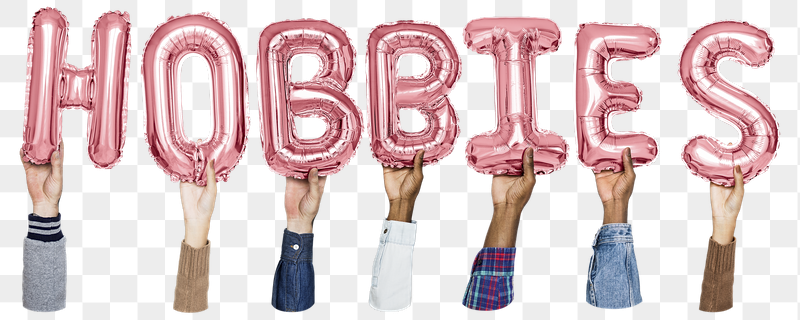 Hobbies word png, hands holding | Free PNG - rawpixel
