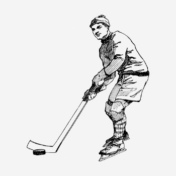 Hockey player drawing, vintage sport | Free Photo - rawpixel