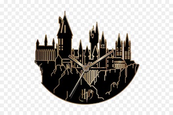 Hogwarts Harry Potter fandom Silhouette Clock - Harry Potter 