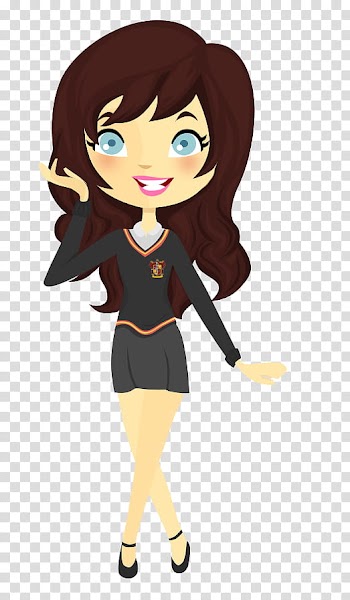 Hogwarts Inspiration, animated woman in gray uniform illustration transparent background PNG clipart