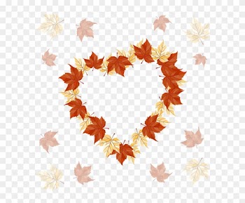 Hojas De Otoño Patron De Corazon Gratis Png Y Vector - Maple Leaf