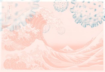 Hokusai's The Great Wave off Kanagawa with coronavirus outbreak ba.. | Free  illustration - 2317028