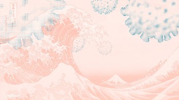 Hokusai's The Great Wave off Kanagawa with coronavirus outbreak ba.. | Free  illustration - 2318169
