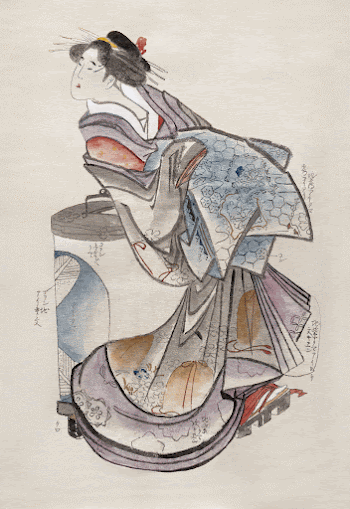 Hokusai's Japanese woman from Album | Free Photo Illustration - rawpixel