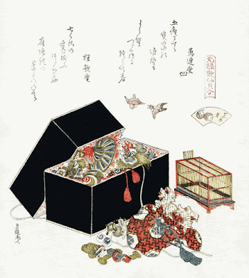 Hokusai's Vintage Japanese jewelry box | Free Photo Illustration - rawpixel