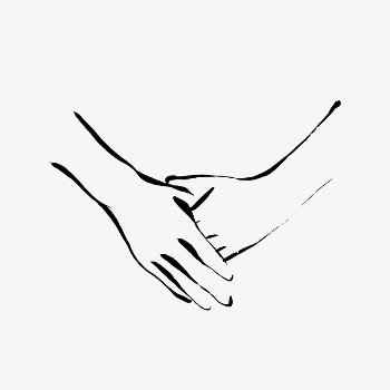 Holding hands collage element, drawing | Free Photo - rawpixel