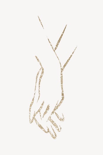 Holding hands collage element, gold | Free Photo - rawpixel
