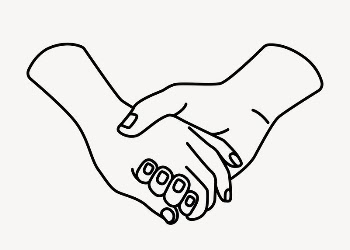 Holding hands doodle collage element, | Free Vector Illustration - rawpixel