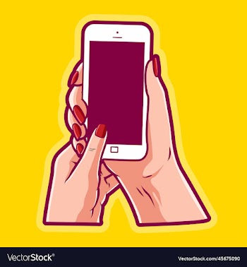 holding phone