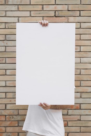 Holding poster