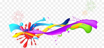 Holi Color Illustration - Hand drawn ribbon 