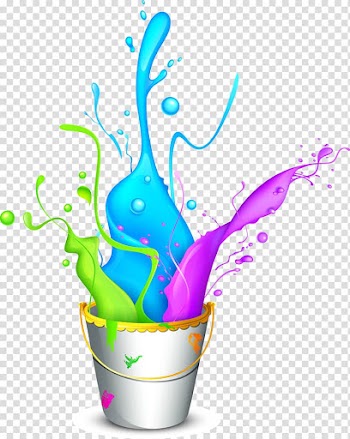 Holi , Colorful bucket paint transparent background PNG clipart