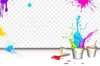 Holi Royalty-free Illustration - Watercolor clean brick wall 