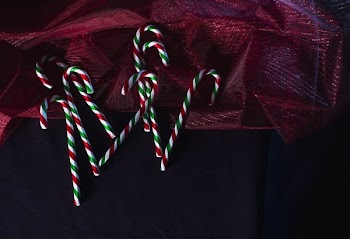 Holiday Candy Canes With Decor