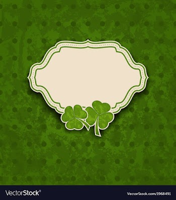  					Holiday card with clovers for St Patricks Day vector image														