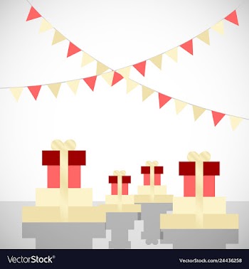 Holiday christmas background with a gift boxes vector image