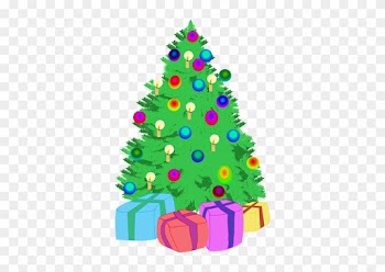 Holiday Clipart Cute Tree - Christmas Tree Drawing And Gift