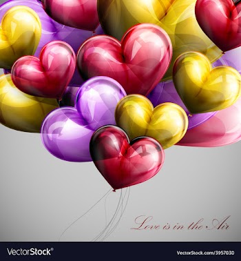  					Holiday flying bunch of balloons vector image														