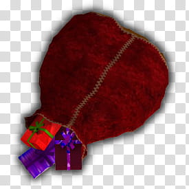Holiday Gift Delivery, red bag and three gift box transparent background PNG clipart