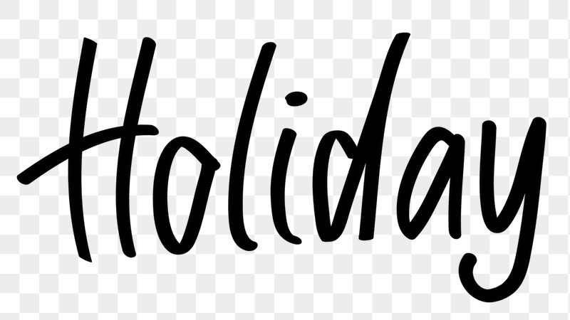 Holiday png word sticker, handwritten | Free PNG - rawpixel