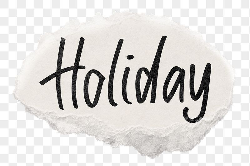 Holiday png word sticker, ripped | Free PNG - rawpixel