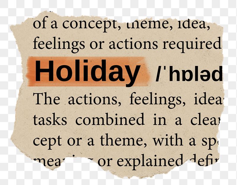 Holiday png word sticker, torn | Free PNG - rawpixel