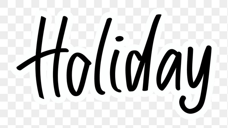 Holiday png word sticker typography, | Free PNG - rawpixel