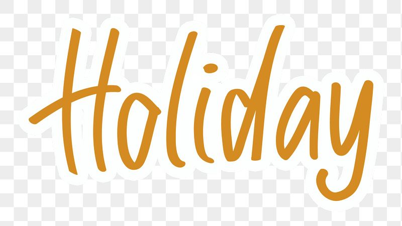 Holiday png word sticker typography, | Free PNG - rawpixel