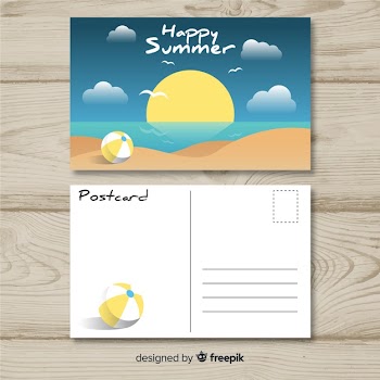 Holiday postcard Free Vector